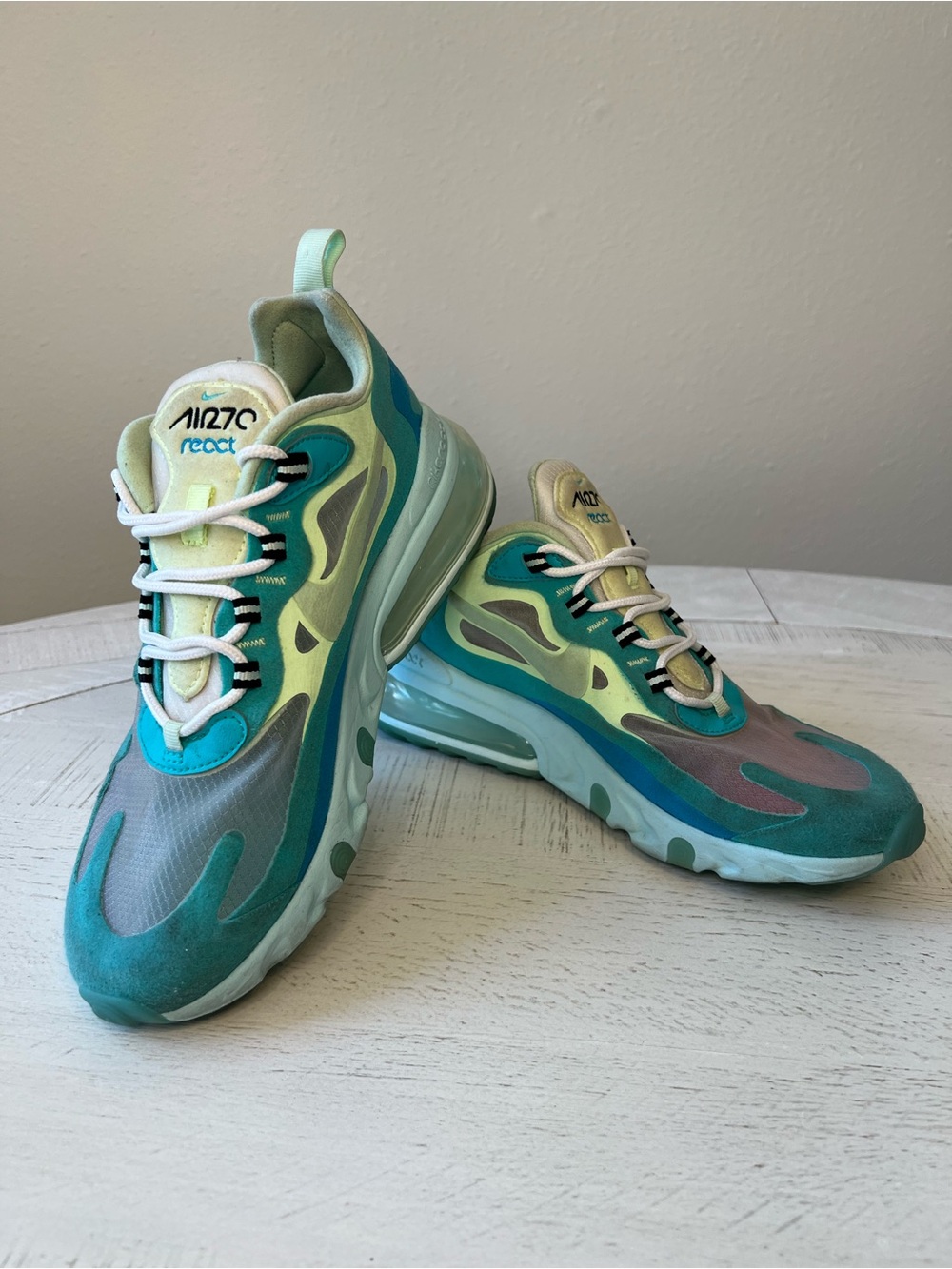 Nike Air Max React 270 Hyper Jade Sneakers